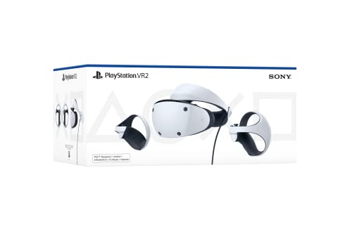 PlayStation VR2 headset with sleek black design, featuring adjustable straps and built-in sensors for immersive gaming experiences.