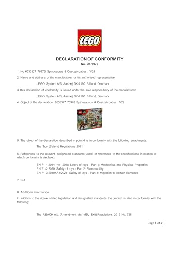 LEGO Jurassic World Spinosaurus & Quetzalcoatlus Air Mission Toy - incl. 2 Dinosaur Figures, Truck & Helicopter Toys plus 4 Minifigures - Dino Gift for 8+ Year Old Boys & Girls - 76976