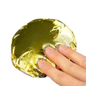 Clear slime pot from So Slime with metallic foil and decorations for customizing glitzy, sparkly slime creations.