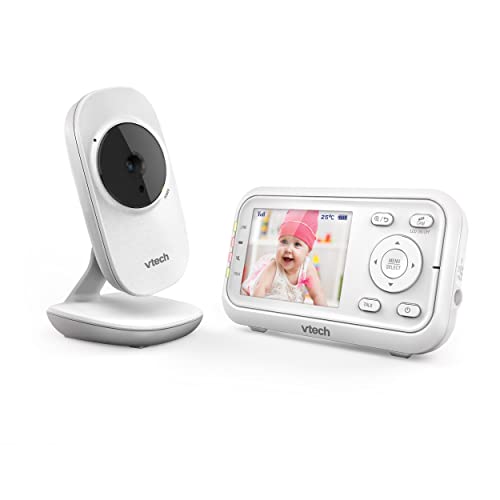 VTech VM3250 video baby monitor with camera, 2.8" LCD screen, night vision, long range, and soothing sounds.