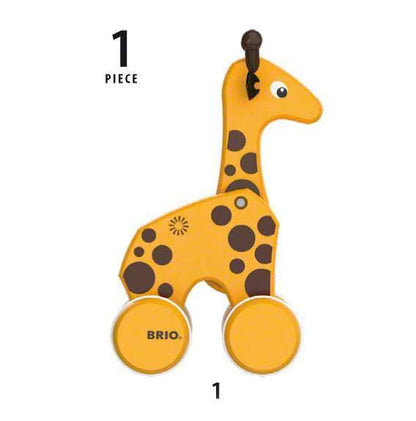 BRIO Giraffe Pull Along Toddler Toys for Ages 12 Months Up (Kids 1 Year Old)