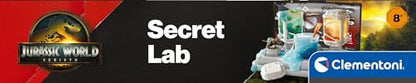Clementoni Jurassic World Secret Lab – Glow-in-the-Dark Dinosaur Science and Experiment Kit for Kids 7+