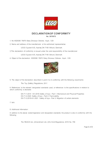 LEGO Jurassic World Baby Dinosaur Dolores: Aquilops - Play & Display Toy Dinosaur Figure - incl. a Plant with Flowers - Gift for 7+ Year Old Boys, Girls & Rebirth Movie Fans - 76970