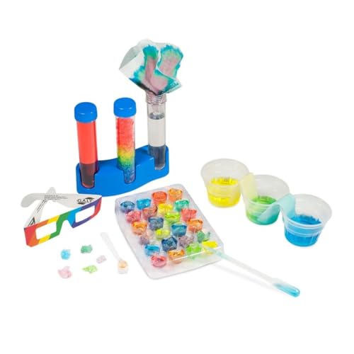 Galt Rainbow Lab science kit for kids with colorful crystals, includes 12 experiments, STEM toys for children age 5 and up.