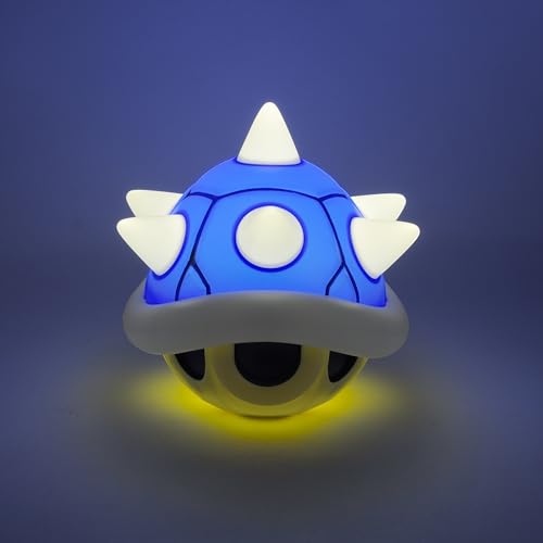 Paladone Super Mario blue shell light with sound, gaming home décor, officially licensed Nintendo merchandise, illuminated shell design