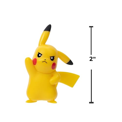 Pokémon Battle Figure 8 Pack by Jazwares featuring six 2-inch and two 3-inch figures, including Pikachu.