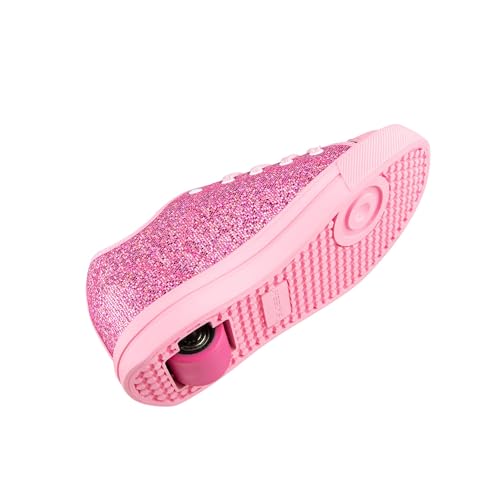 Heelys unisex kids classic pink sneakers with wheels, size 5 UK, featuring a sporty design and casual style.