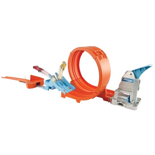 Hot Wheels Loop Stunt Champion Track Set with Dual-Track Loop, Dual Launch, Spring Ramp & 1 Hot Wheels Car for Kids 4 Years Old & Older, GTV13