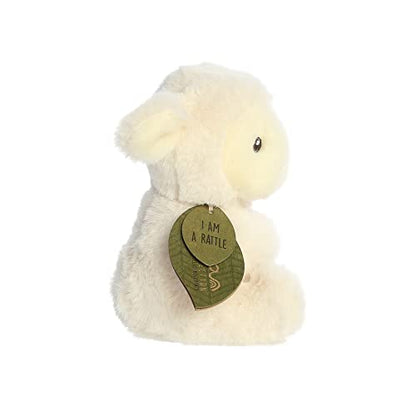 Aurora, 23367, ebba Baby Eco Laurin Lamb Rattle, 6In, Recycled Soft Toy, White