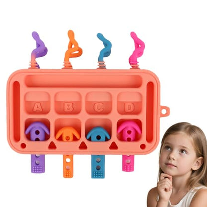 Yurosuis Toddler Activity Board | Silicone Educational Toy - Early Learning Toys - for 1-3 Years Old Kids Boys Girls Children Home School Kindergarten Travel