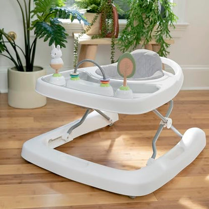 Ingenuity Spring & Sprout First Forest 3-in-1 baby activity walker with colorful nature-inspired toys and adjustable height.