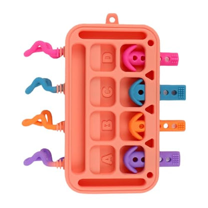 Yurosuis Toddler Activity Board | Silicone Educational Toy - Early Learning Toys - for 1-3 Years Old Kids Boys Girls Children Home School Kindergarten Travel