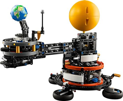 LEGO Technic Planet Earth and Moon model set showcasing detailed planets in orbit for imaginative play and learning.