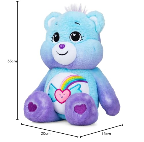 Care Bears Dream Bright Bear 35cm plush toy, soft and cuddly collectible teddy for children, suitable for girls and boys ages 4+