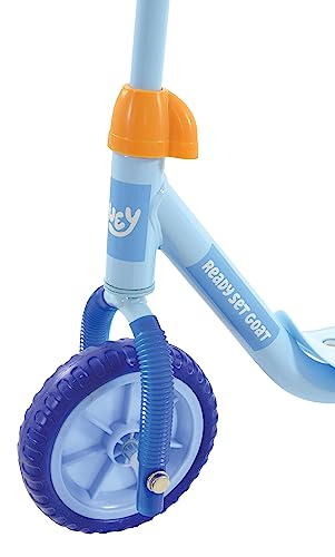 Bluey 3-Wheel Tri Scooter for Kids | Deluxe Edition Officially Licensed with Exciting Decals | Sturdy Steel Frame Puncture-Proof Tyres | Adjustable Handlebar Height | Age 3+ Years