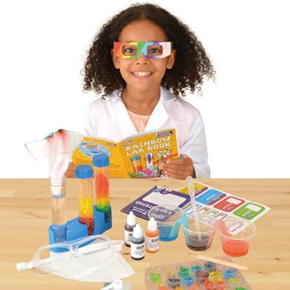 Galt Rainbow Lab science kit for kids with colorful crystals and 12 experiments, STEM toy for children ages 5 and up.
