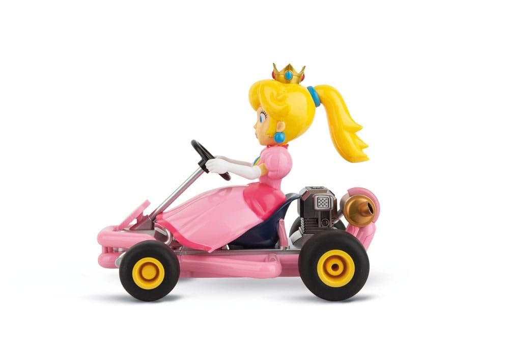 Pink Carrera RC Mario Kart Pipe Kart featuring Princess Peach from Nintendo Mario Kart™ racing set.
