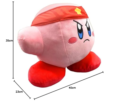Kirby 12-inch Mega Plush pillow plush by Just Toys LLC featuring Fighter Kirby in a soft, jumbo Nintendo-licensed plush for kids and collectors.