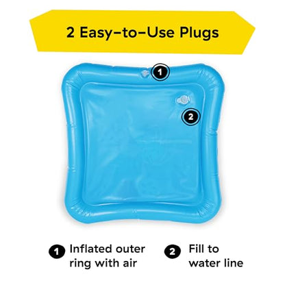 Baby Einstein Tummy Time Water Play Mat with colorful ocean-themed sensory toys for newborns and infants.