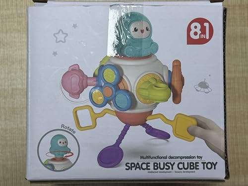 AiTuiTui Baby Montessori Toys for 2 3 Years Boys Girls, Activity Cube Sensory Toys for Toddlers Travelling, Motor Skills Busy Cube Toy for 18 Months Infant Birthday Gifts