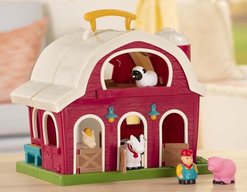 Battat– Big Red Barn, Animal Farm Playset – Learning Toy for Toddlers, 18M Plus, 13.5" x 9"x 12"