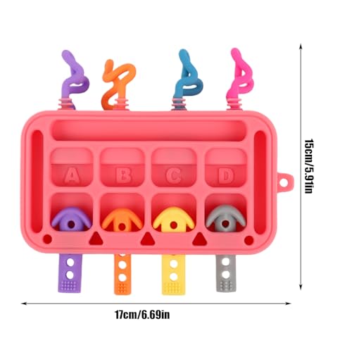 Yurosuis Toddler Activity Board,Silicone Soft Food-Grade Learning Toy,Sensory Board Toy - for 1-3 Year Old Kids Boys Girls Children Home Classroom Kindergarten Travel