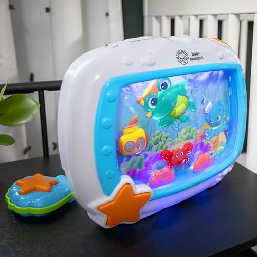 Baby Einstein Sea Dreams Soother crib toy with remote, calming lights and melodies for newborns and infants.