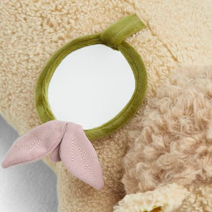 Mamas & Papas Tummy Time Pillow, Interactive Soft Baby Pillow with Integrated Rattle, Lenny Lion