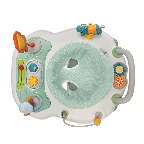MyChild Little Explorer Activity Walker, Sage Green - Activity Center Baby Walker - Easy fold Frame for Storage - 6 Months + Anti Fall Blocks for Extra Safety and 3 Height Adjustment.