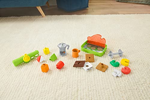 Fisher-Price Laugh & Learn 3-in-1 On-The-Go Camper for infants, multicolored musical push-along walker and activity center.