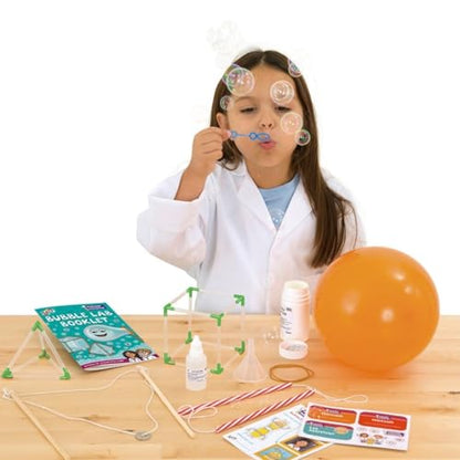 Galt Bubble Lab science kit for kids with experiments on 3D bubbles and water tricks, includes guide book for children ages 5+