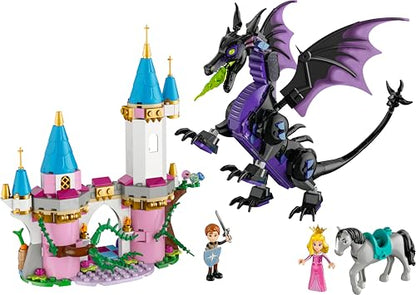 LEGO ǀ Disney Princess Maleficent’s Dragon Form Building Toy Set for Kids and Sleeping Beauty Fans, with 2 Mini-Doll Figures, Fun Gift Idea for 7 Plus Year Old Girls and Boys Who Love Aurora 43240