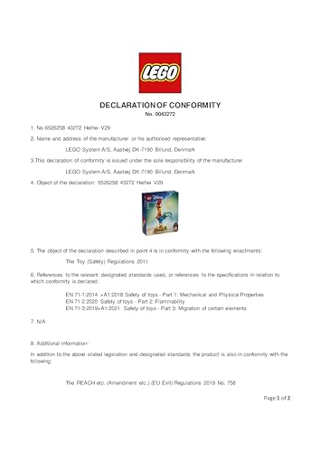 LEGO | Disney Moana 2 Heihei Building Toy - Play and Display Animal Figure with a Rotating Head, Posable Wings & Tail Feathers plus a Stand - Birthday Gift for 9+ Year Old Girls - 43272