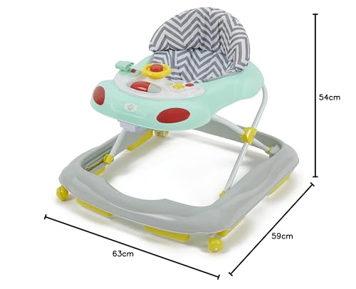 Babylo Go Go Height Adjustable Zigzag Walker with colorful zigzag design and sturdy frame for toddler mobility and safety.