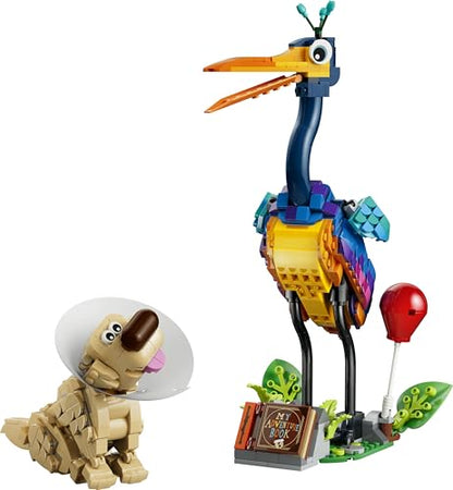 LEGO|DISNEY PIXAR Kevin & Dug Figures - Toy Golden Retriever Dog & Exotic Bird - DIY Kids' Bedroom Decor Idea - Birthday Gift for 9+ Year Old Girls & Up Movie Fans - 43290