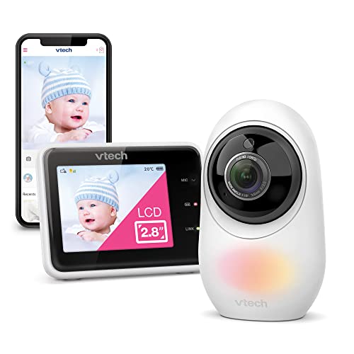 VTech RM2751 2.8-inch Wi-Fi baby monitor with 1080p HD video, remote access, and night vision for monitoring infants.