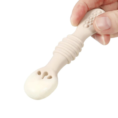 PandaEar Silicone Baby Spoons for Self Feeding 4-6 Months | 6 Pack Weaning Utensils | Toddler Feeding Spoon | BLW | BPA Free
