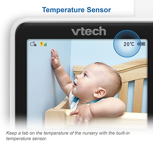 VTech RM2751 2.8-inch Wi-Fi HD baby monitor displaying live video feed with remote access functionality