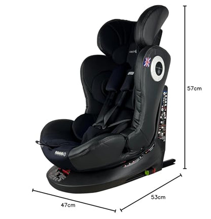 Cozy N Safe Comet 360 Rotation Spin, Baby, Toddler, Child Car Seat, Group 0+/1/2/3 (0-36kg, Birth to 12 Yrs), Rear & Forward Facing, ISOFix, Top Tether, 5-Point Harness, 4 Recline Positions - Black