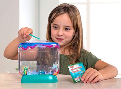 Aqua Dragons Underwater World tank with aquatic creatures, plants, and accessories for home aquarium setup.