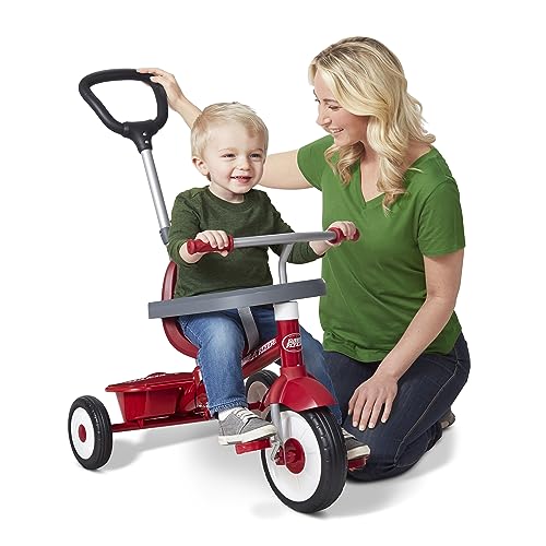 Radio Flyer 3-in-1 Stroll 'N Trike, Red Toddler Trike For 1.5-5 Years Old