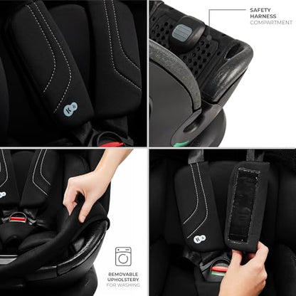 Kinderkraft XRIDER2 Infant Car Seat with Base, Isofix, I-Size 40-125 Cm, from Birh to 7 Years, Reclining, 360 Degree, Safety Systems, Travel Comfort, Green