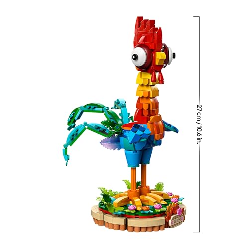 LEGO | Disney Moana 2 Heihei Building Toy - Play and Display Animal Figure with a Rotating Head, Posable Wings & Tail Feathers plus a Stand - Birthday Gift for 9+ Year Old Girls - 43272