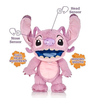 WOW! STUFF Disney Chatty Angel Deluxe , Puppetronic Angel, Puppet Animatronic, Over 50 Action and Sound Combinations , 30cm/12inches Height , Ages 6 to Adult, Pink