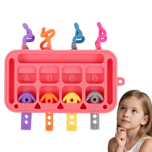 Yurosuis Toddler Activity Board,Silicone Soft Food-Grade Learning Toy,Sensory Board Toy - for 1-3 Year Old Kids Boys Girls Children Home Classroom Kindergarten Travel