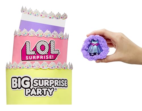 L.O.L. Surprise! Big Surprise Party - 4 Collectible Dolls, 40+ Surprises, 5 Unboxing Experiences, Fashions, Sand, Gel Crush, Shell Smash, Fluff, Party Confetti, Present for Girls Ages 4+