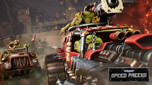 Warhammer 40,000: Speed Freeks PS5 game cover by Wired Production showing vibrant sci-fi artwork and game title.