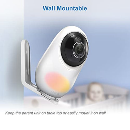 VTech RM2751 2.8-inch Wi-Fi HD baby monitor showing camera and control interface with remote access feature