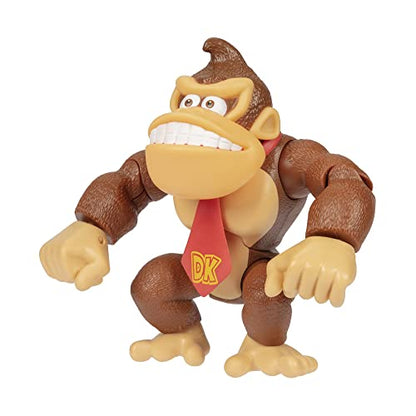 Super Mario Donkey Kong action figure, 6-inch tall with posable features, ideal for play and display for kids and collectors.