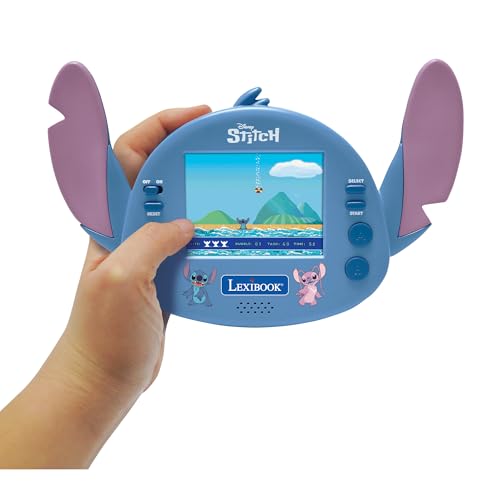 Lexibook - Disney Stitch - Compact Portable Cyber Arcade Console, 50 Games, LCD colour screen, Battery-powered, JL3180D